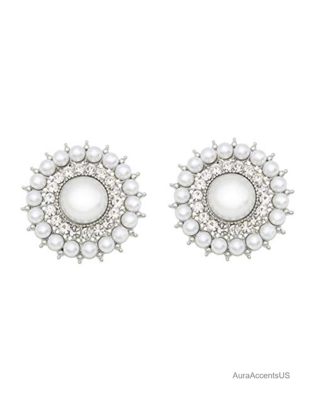 Elegant Pearl Rhinestone Shoe Clips Crystal Wedding Party Shoes Jewelry Decor